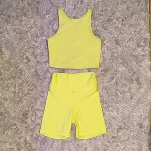 Bright Yellow Workout Set